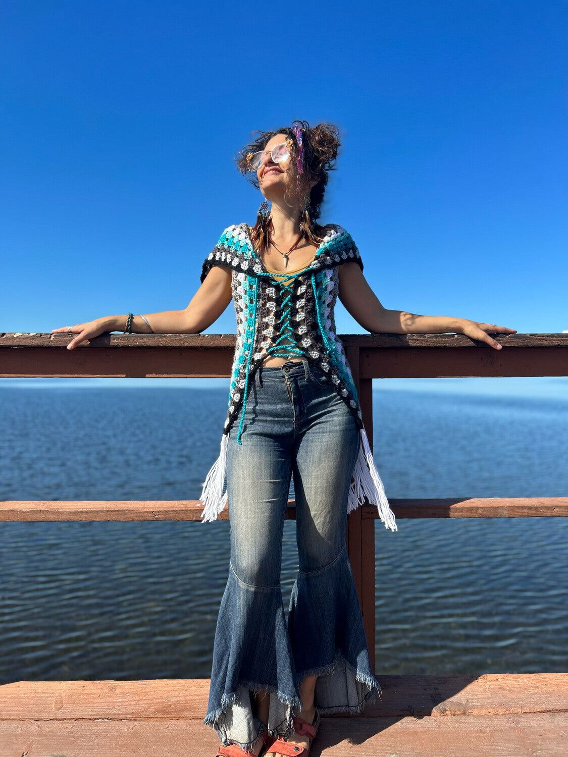 Mandala Hippie Fae Vest - size fits XS/S/M