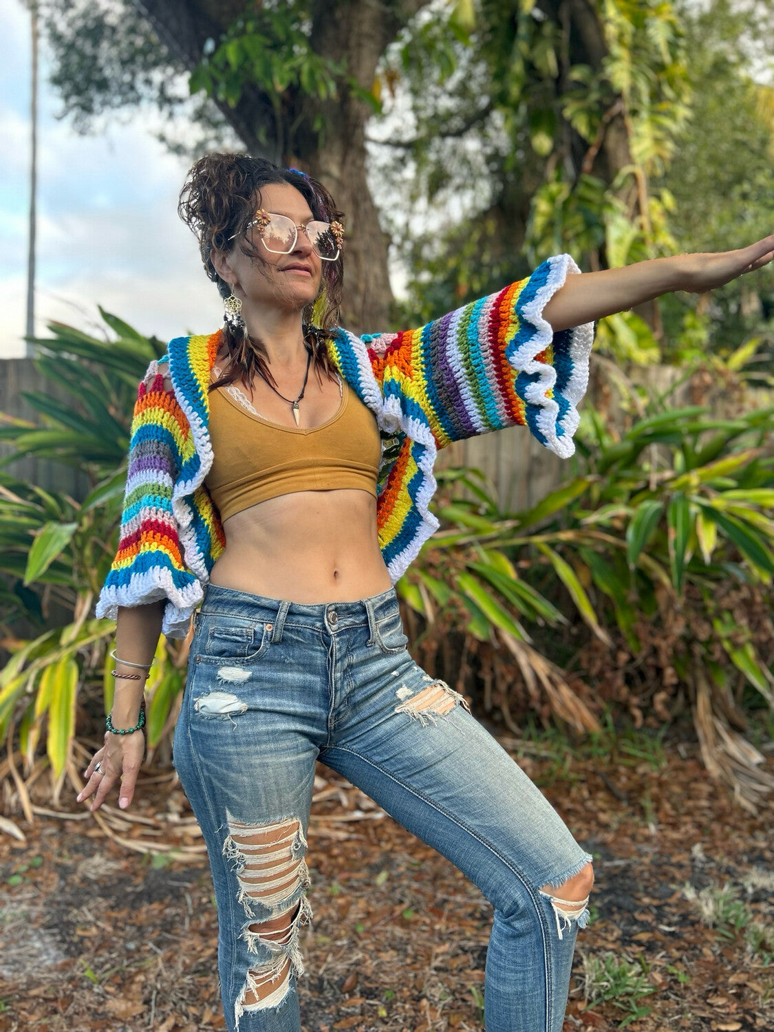 Boho Vibes Shrug - size fits XS/S