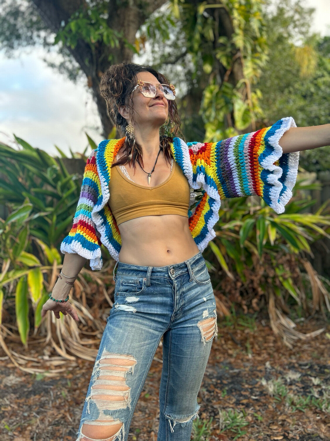 Boho Vibes Shrug - size fits XS/S