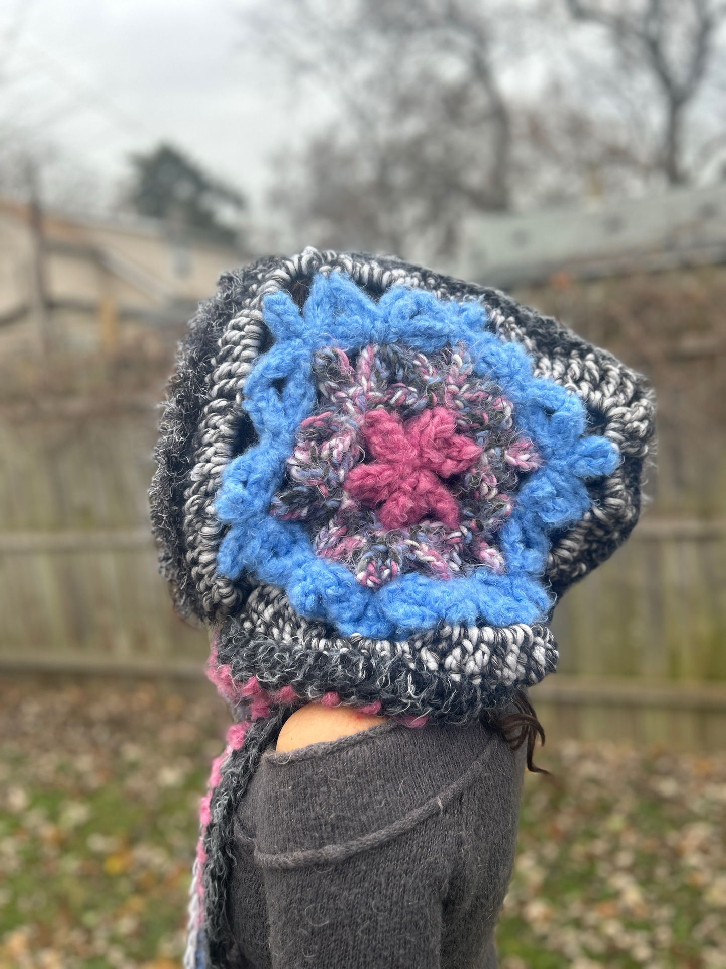 Flower of Life Hooded Scarf - size One Size