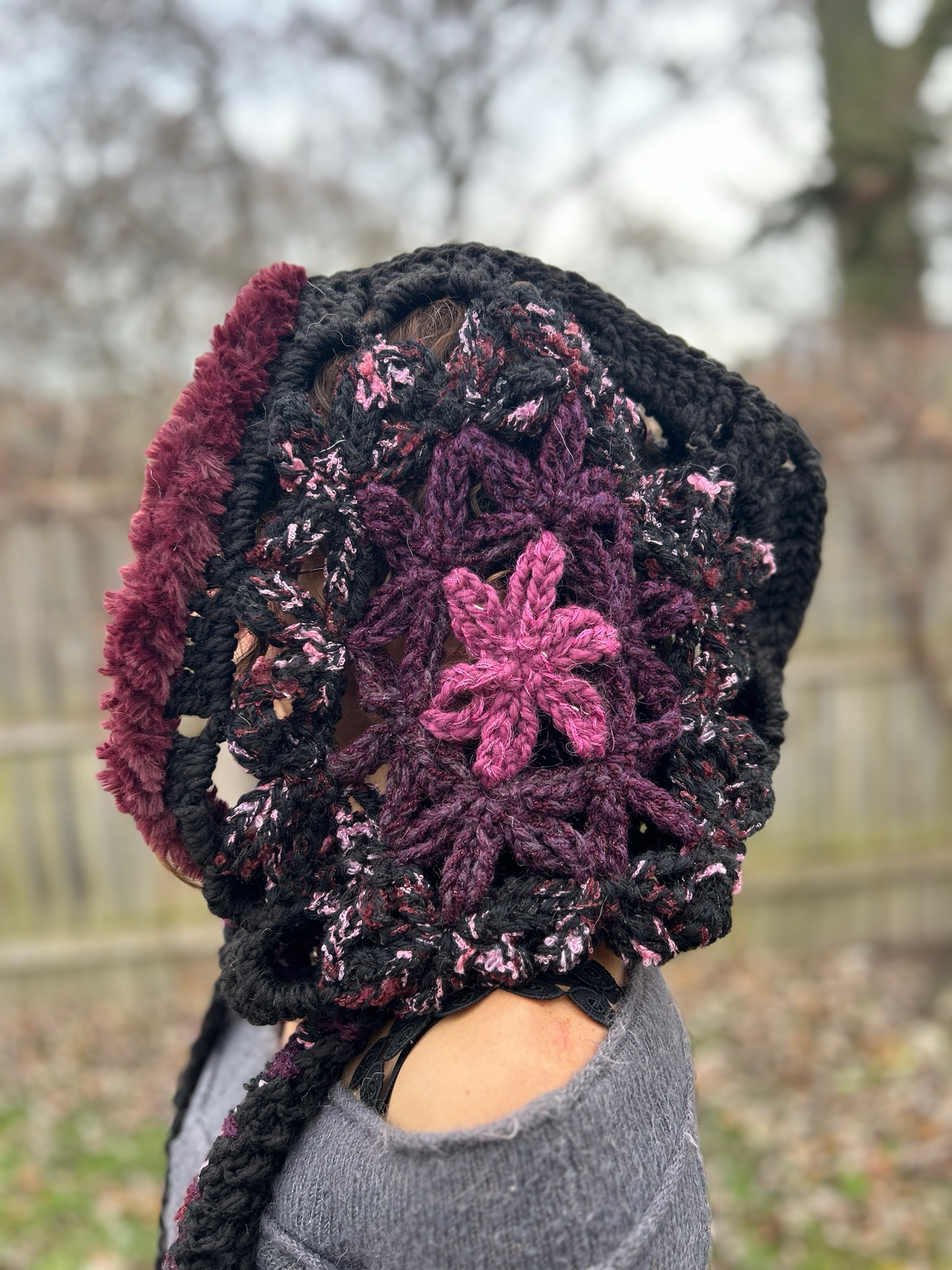 Flower of Life Hooded Scarf - size One Size