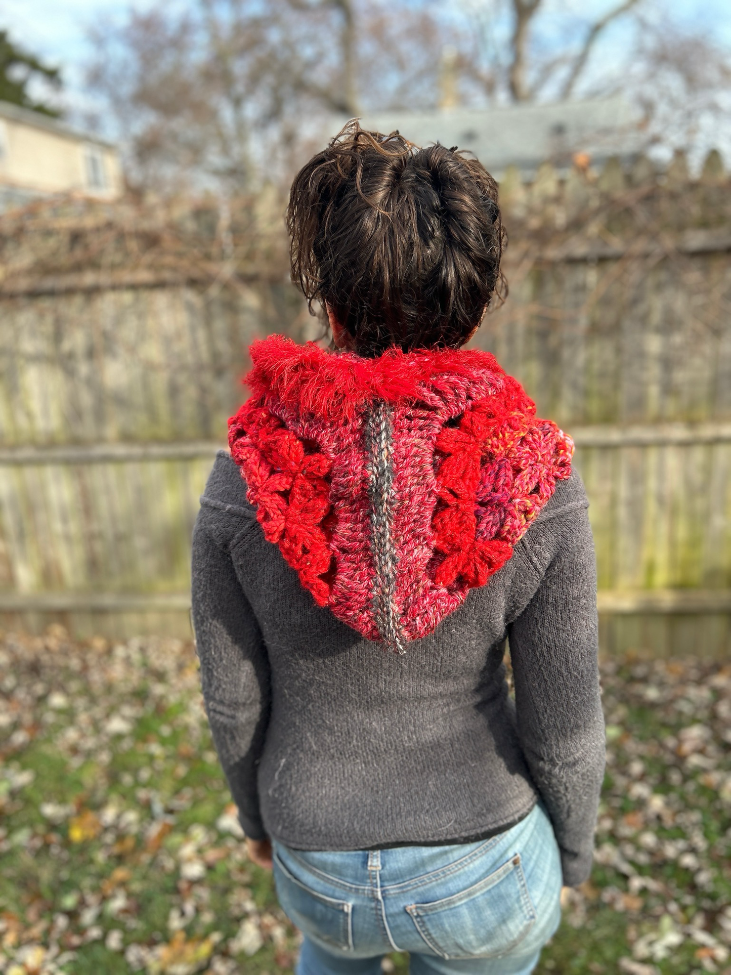 Flower of Life Hooded Scarf - size One Size