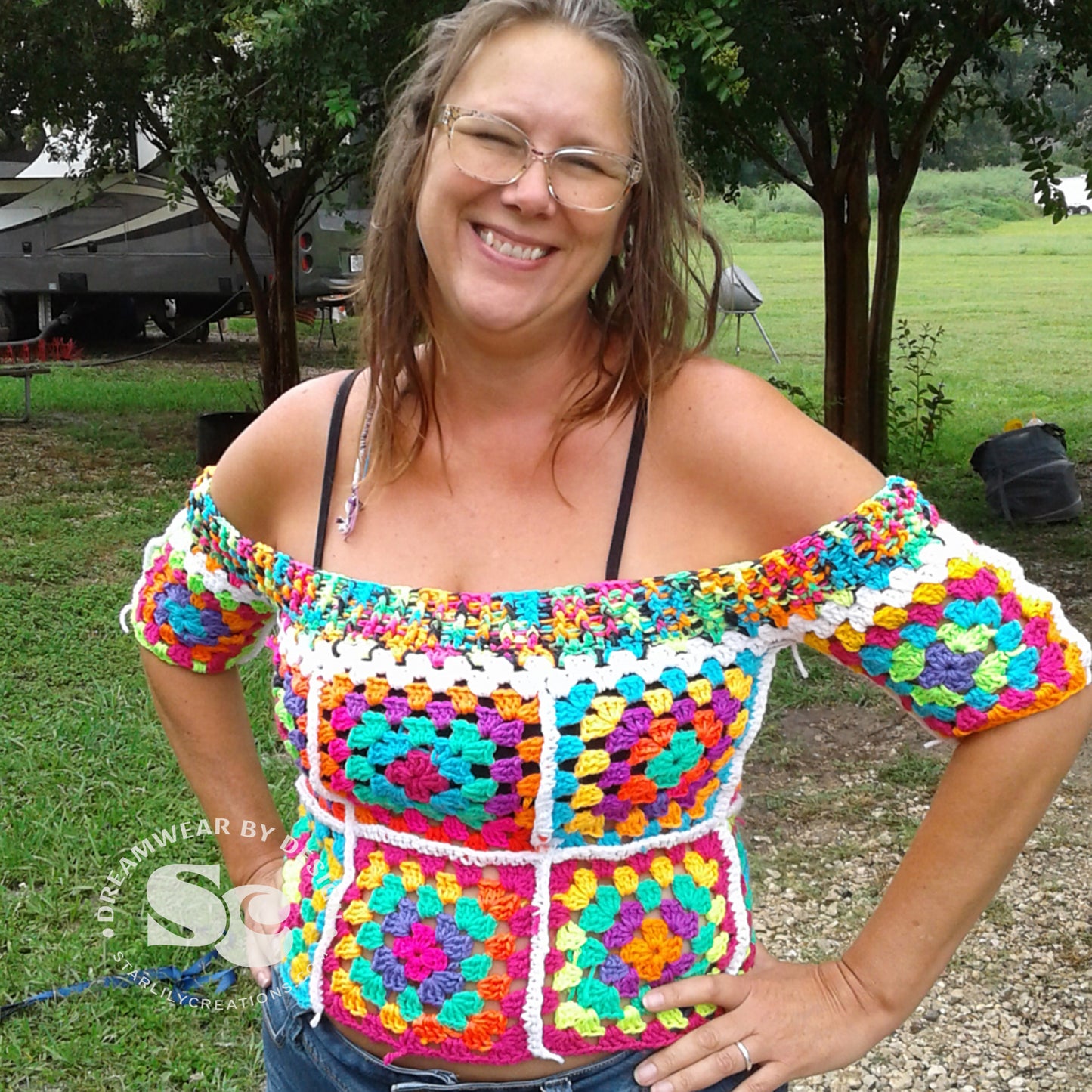 Retro Granny Square Top | CROCHET PATTERN
