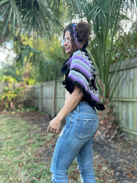 Boho Vibes Shrug - size fits XS/S