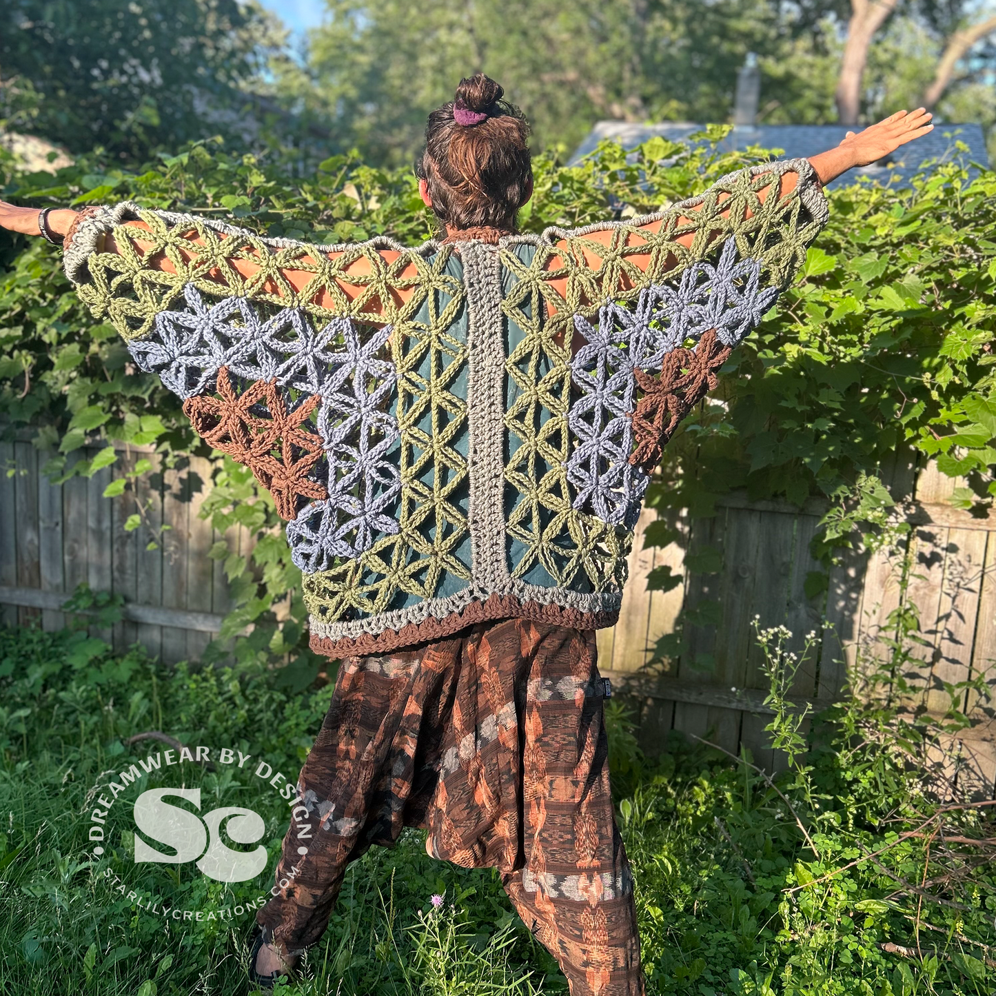 Flower of Life Chunky Cardigan | CROCHET PATTERN