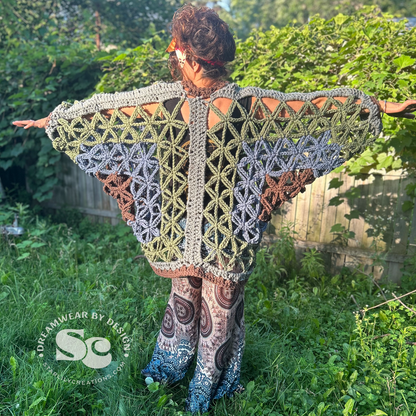 Flower of Life Chunky Cardigan | CROCHET PATTERN