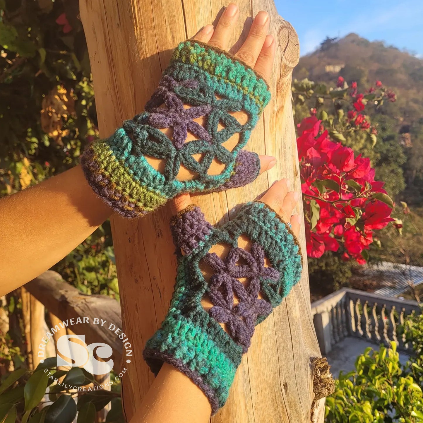 Flower of Life Fingerless Gloves | CROCHET PATTERN