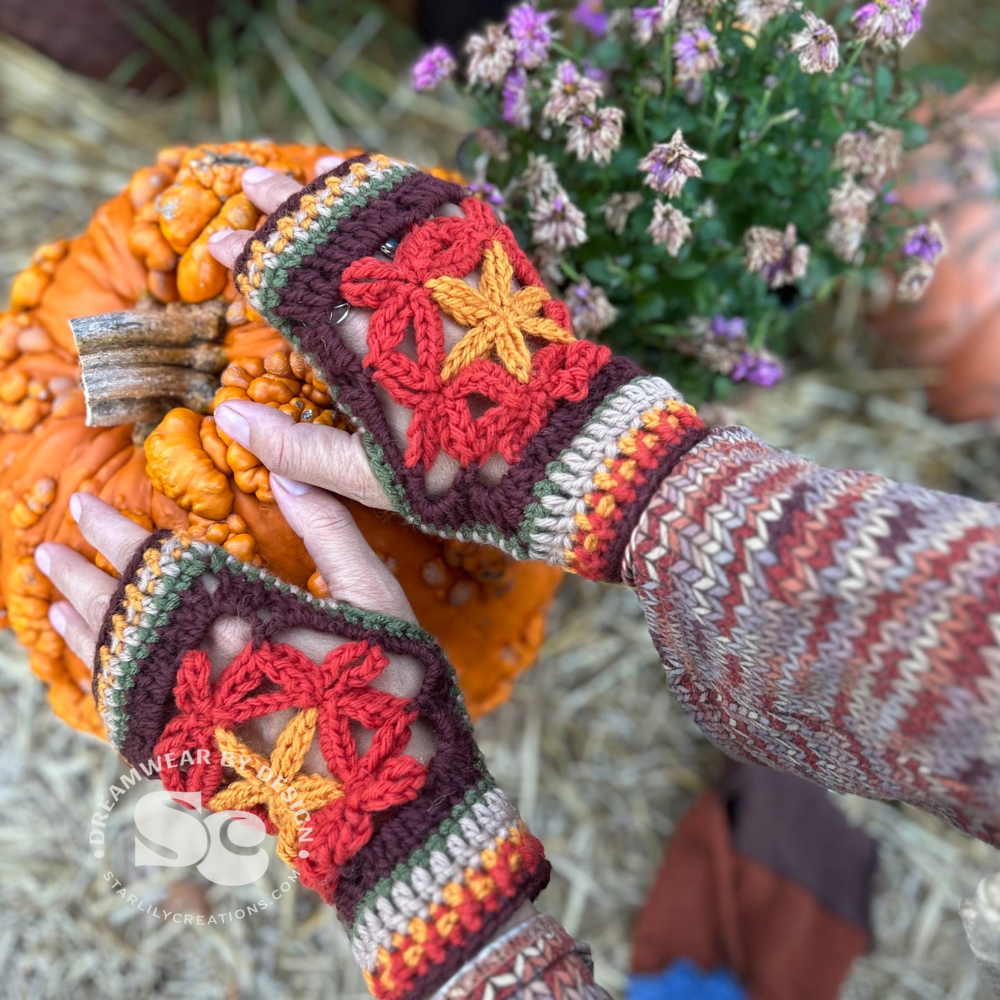 Flower of Life Fingerless Gloves | CROCHET PATTERN