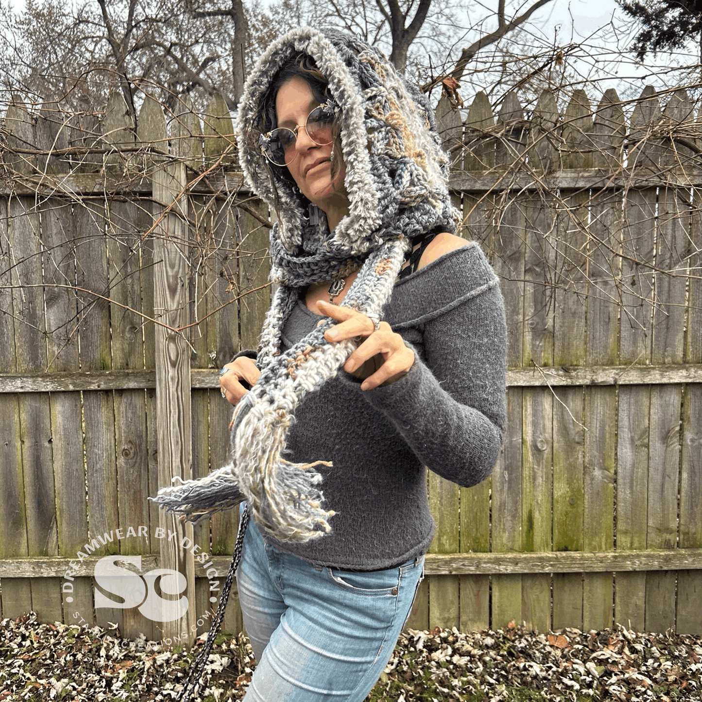 Flower of Life Hooded Scarf | CROCHET PATTERN