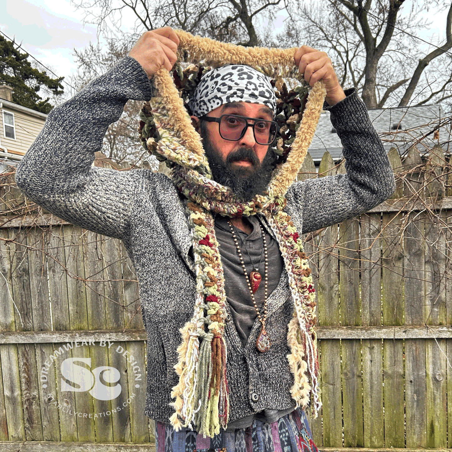 Flower of Life Hooded Scarf | CROCHET PATTERN