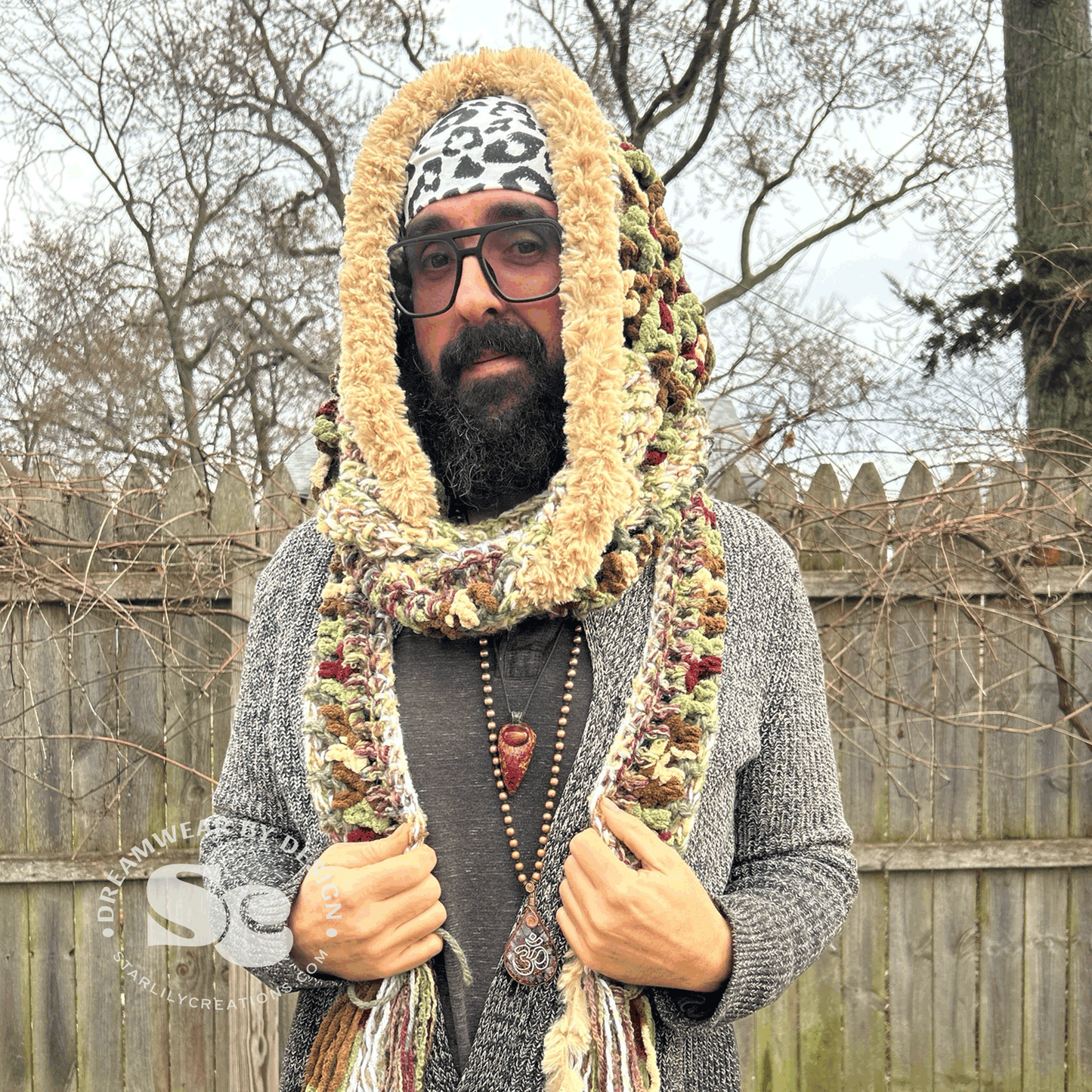 Flower of Life Hooded Scarf | CROCHET PATTERN