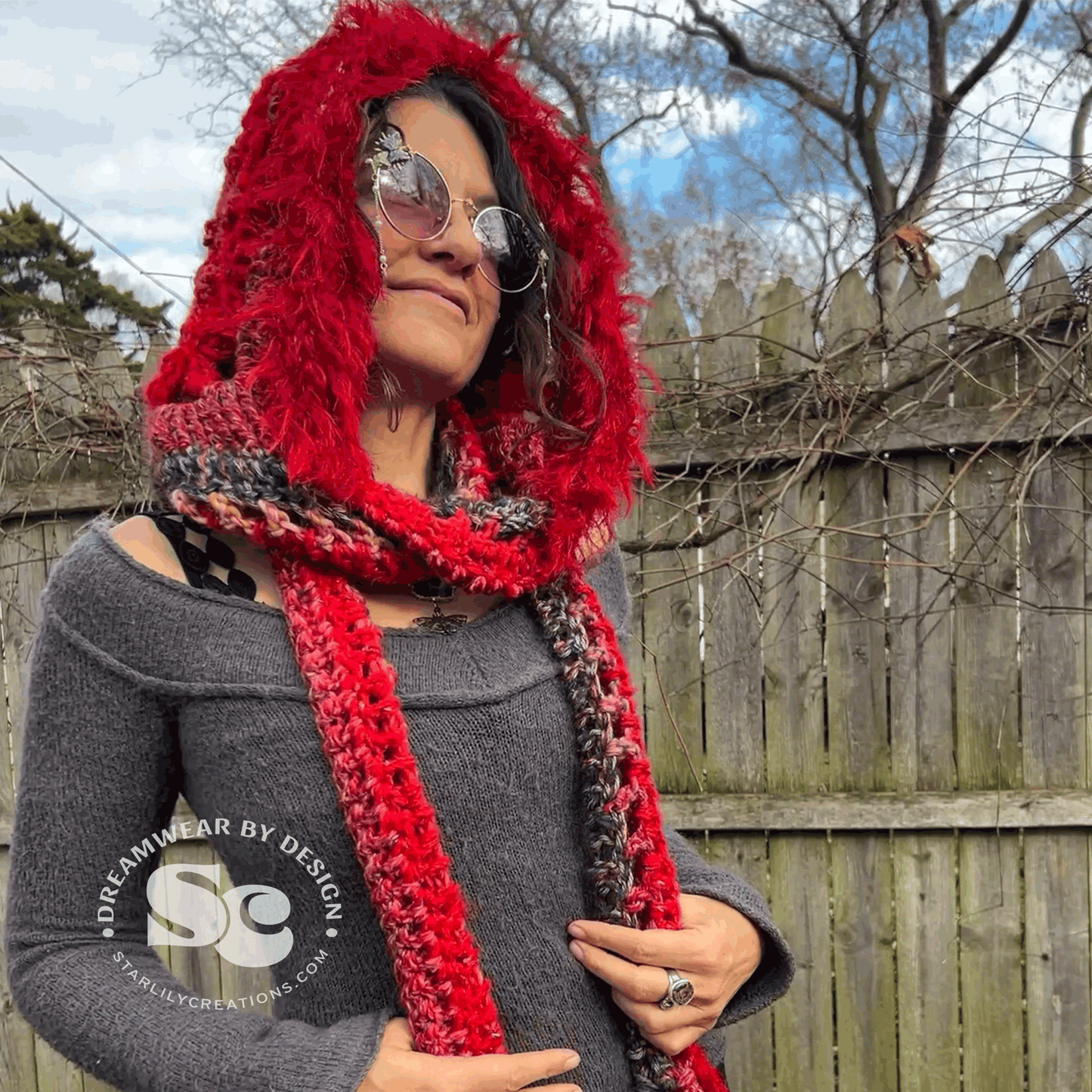 Flower of Life Hooded Scarf | CROCHET PATTERN