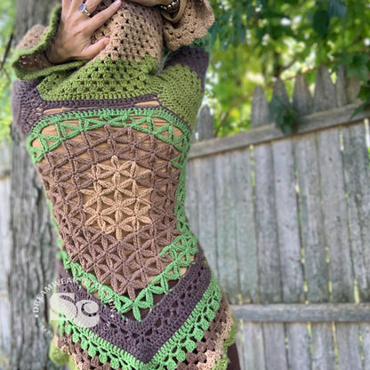 Flower of Life Vest Jacket | CROCHET PATTERN