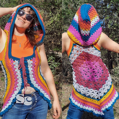 Flower of Life Vest Jacket | CROCHET PATTERN