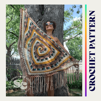 Mystic Spiral Shawl | CROCHET PATTERN